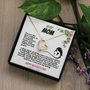To My MOM - Forever Love Necklace - Gift Set - SLPMAE0008 - Sunshine Letters Co